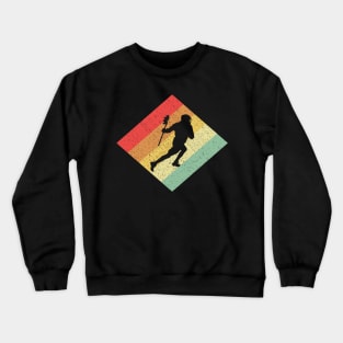 Retro Vintage 80s Lacrosse Gift For Lacrosse Players Crewneck Sweatshirt